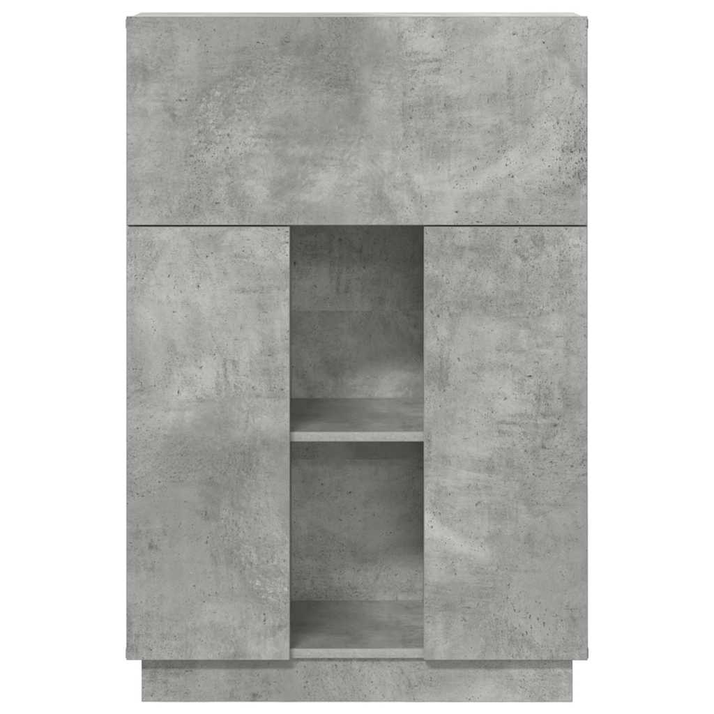 Scrivania con lo scaffale Grigio cemento 71,5 x 31,5 x 106,5 cm | homemem39