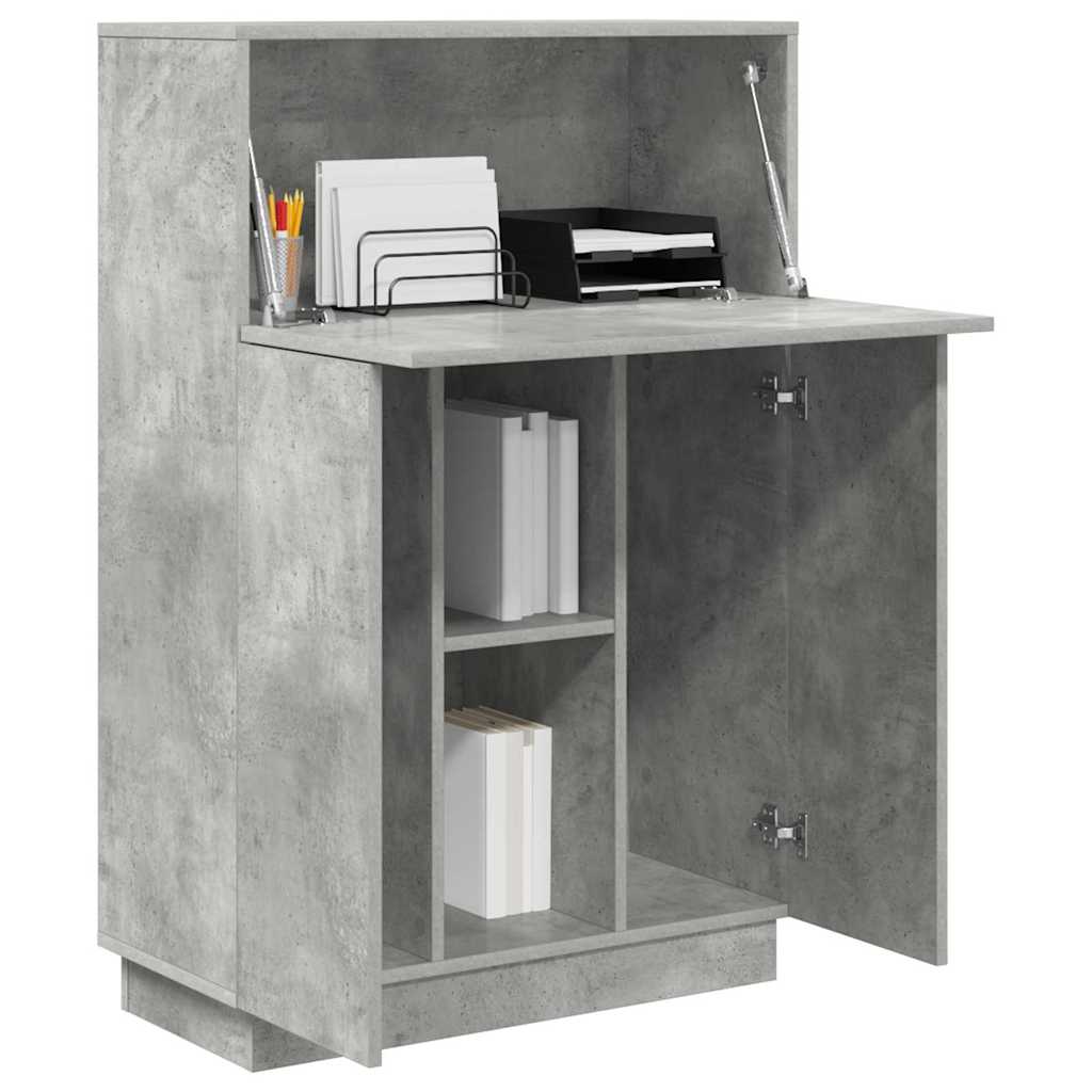 Scrivania con lo scaffale Grigio cemento 71,5 x 31,5 x 106,5 cm | homemem39