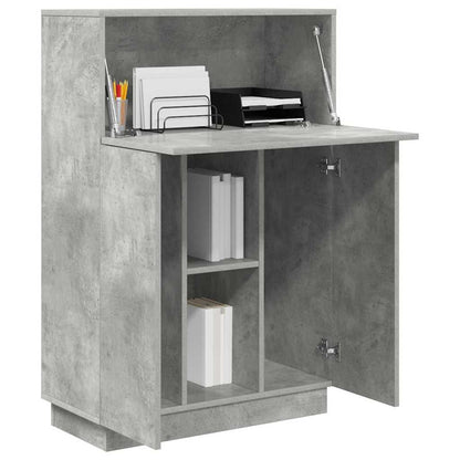 Scrivania con lo scaffale Grigio cemento 71,5 x 31,5 x 106,5 cm | homemem39