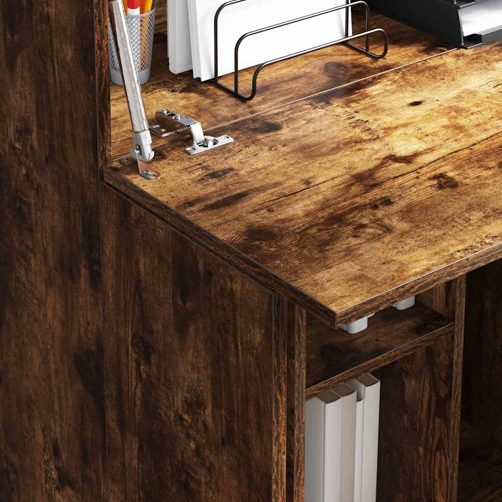 Scrivania Rovere fumé 71,5 x 31,5 x 106,5 cm Legno multistrato | homemem39