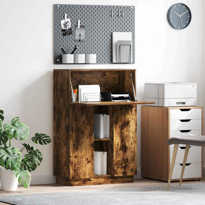 Scrivania Rovere fumé 71,5 x 31,5 x 106,5 cm Legno multistrato | homemem39