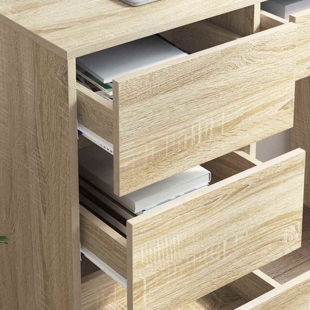Scrivania Rovere Sonoma Legno ingegnerizzato 90 x 37.5 x 75 cm