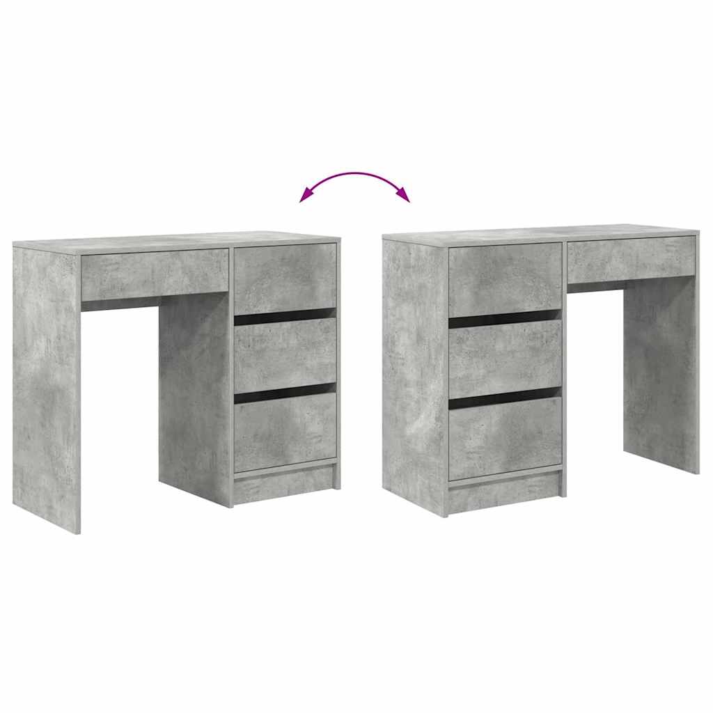 Scrivania Grigio cemento 90 x 37.5 x 75 cm Legno multistrato | homemem39