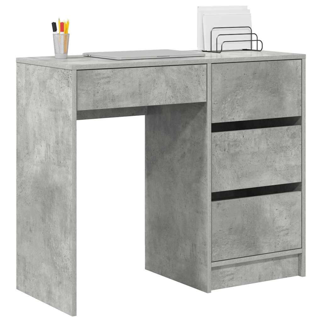 Scrivania Grigio cemento Legno ingegnerizzato 90 x 37.5 x 75 cm