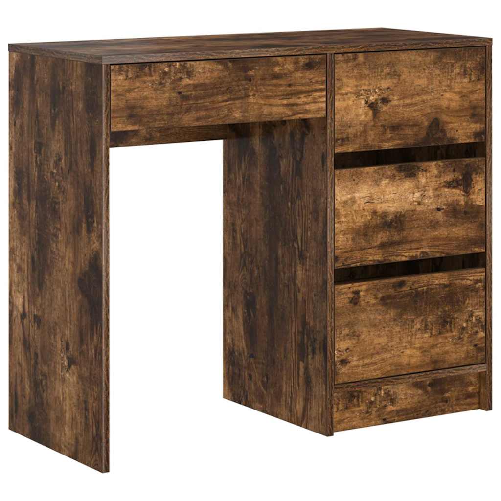 Scrivania Rovere fumé 90 x 37.5 x 75 cm Legno multistrato | homemem39