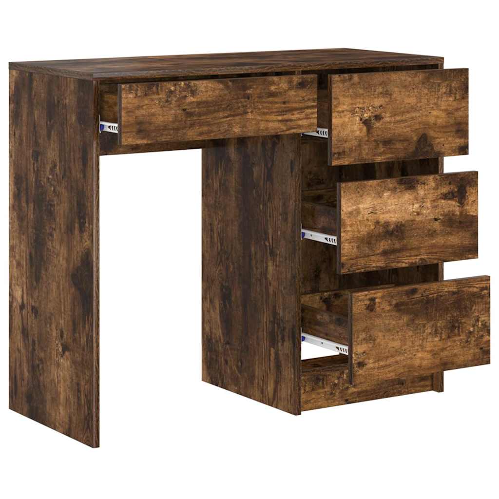 Scrivania Rovere fumé 90 x 37.5 x 75 cm Legno multistrato | homemem39