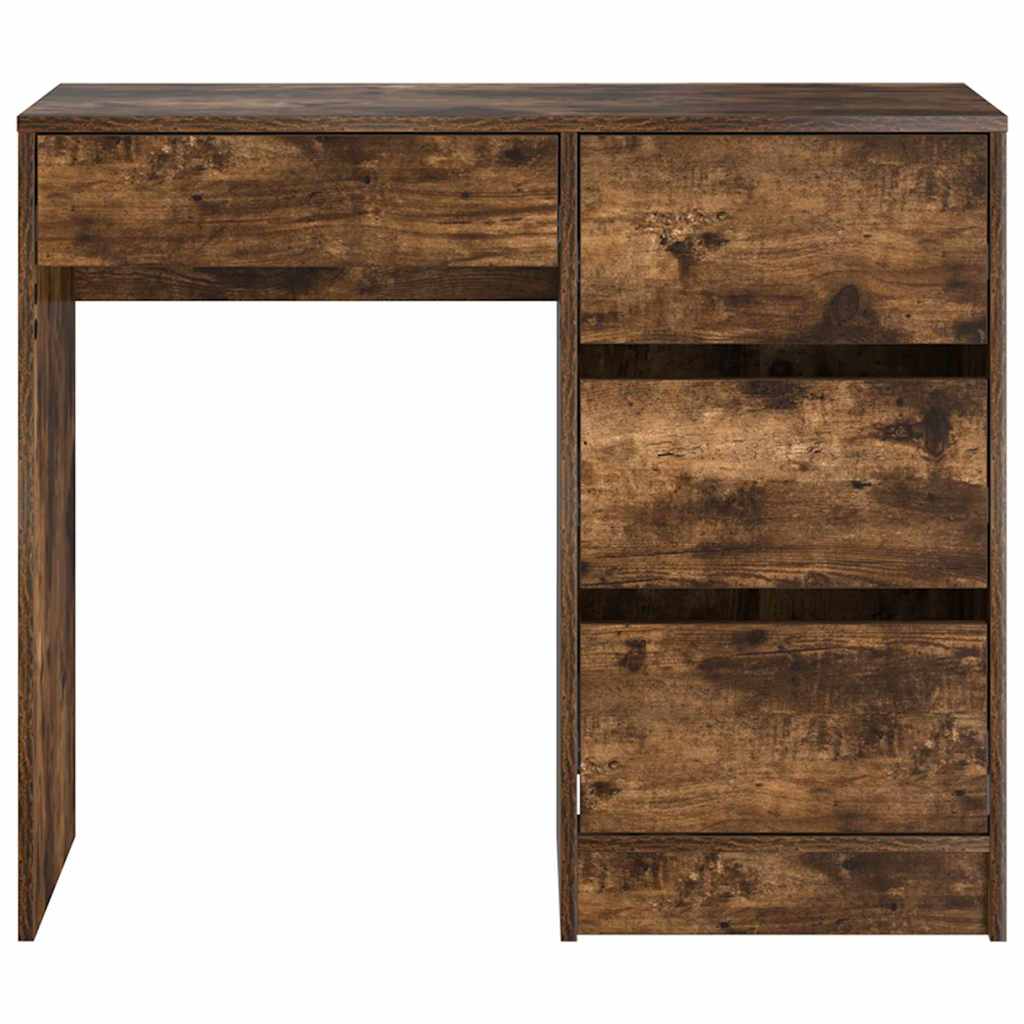Scrivania Rovere fumé 90 x 37.5 x 75 cm Legno multistrato | homemem39