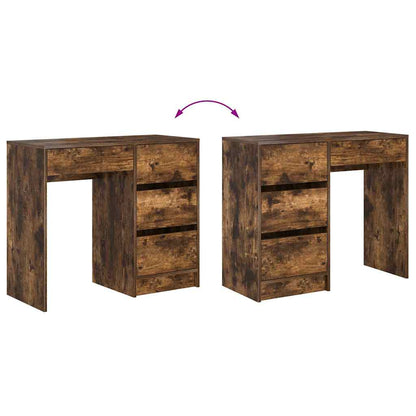Scrivania Rovere fumé 90 x 37.5 x 75 cm Legno multistrato | homemem39