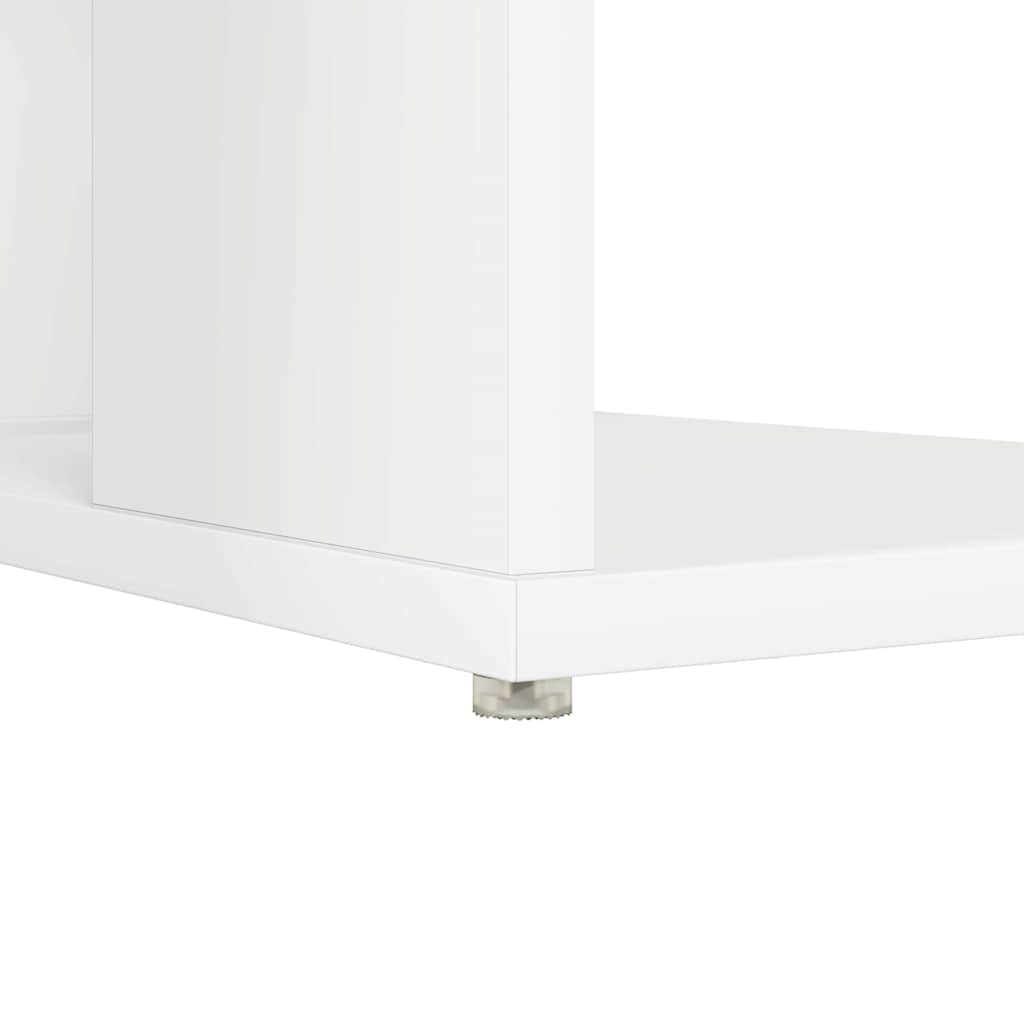 Scrivania con Storage con lo scaffale Bianco 130 x 50.5 x 75 cm