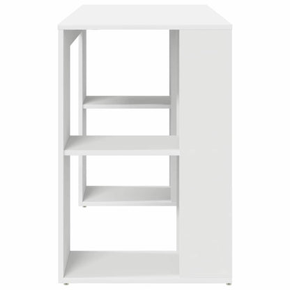 Scrivania con Storage con lo scaffale Bianco 130 x 50.5 x 75 cm