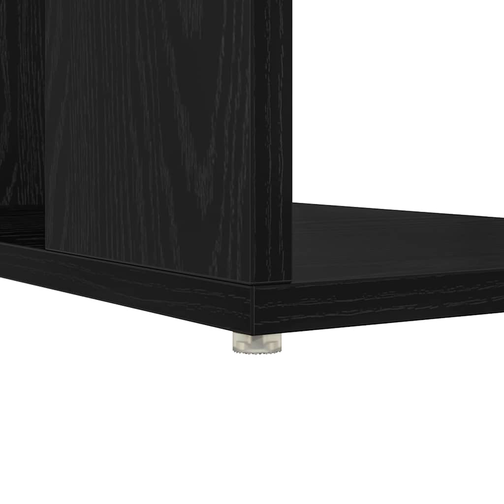 Scrivania Rovere Nero 130 x 50.5 x 75 cm Legno multistrato | homemem39