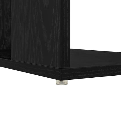 Scrivania Rovere Nero 130 x 50.5 x 75 cm Legno multistrato | homemem39