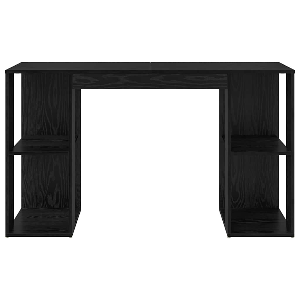 Scrivania Rovere Nero 130 x 50.5 x 75 cm Legno multistrato | homemem39