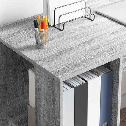 Scrivania Grigio Sonoma 130 x 50.5 x 75 cm Legno multistrato | homemem39