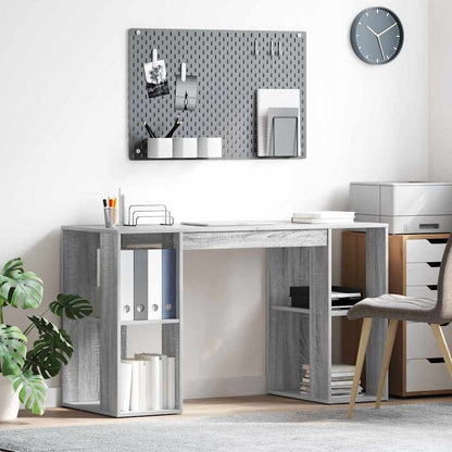 Scrivania Grigio Sonoma 130 x 50.5 x 75 cm Legno multistrato | homemem39