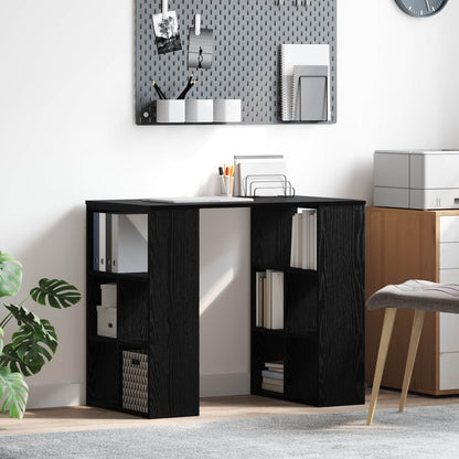 Scrivania Rovere Nero 90 x 50 x 75 cm Legno multistrato | homemem39