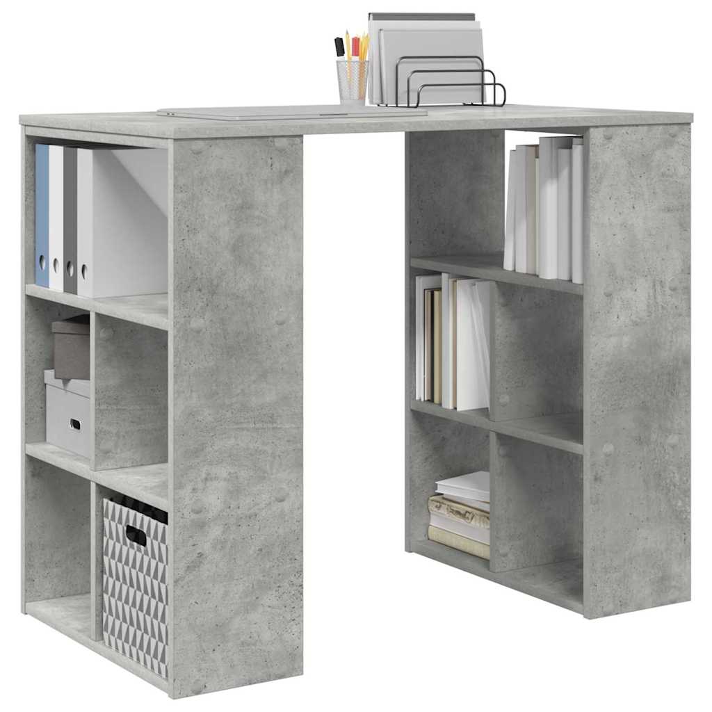 Scrivania Grigio cemento 90 x 50 x 75 cm Legno multistrato | homemem39