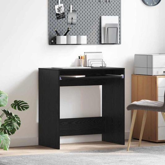 Scrivania Rovere Nero 77.5 x 43 x 79 cm Legno multistrato | homemem39