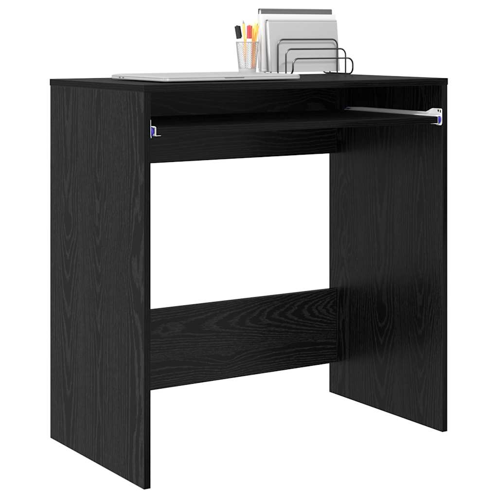 Scrivania Rovere Nero 77.5 x 43 x 79 cm Legno multistrato | homemem39