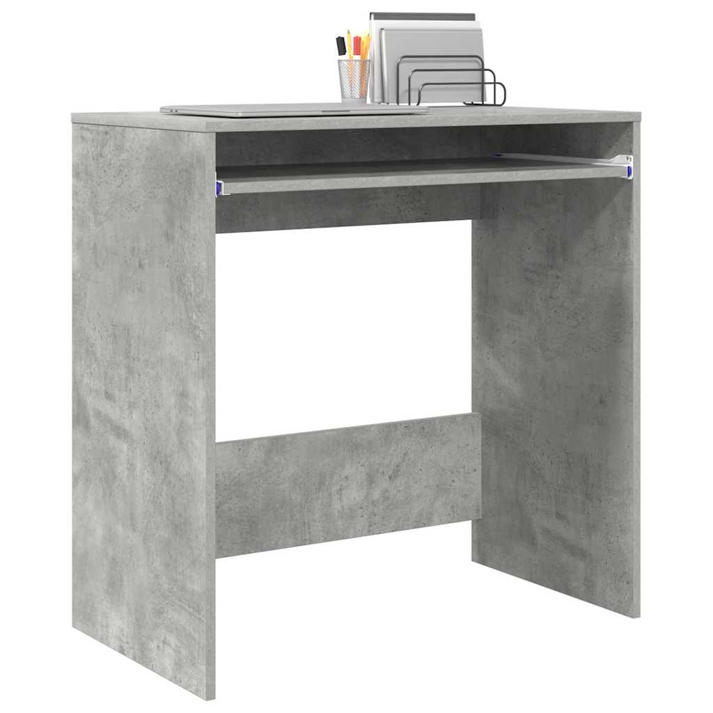 Scrivania Grigio cemento 77.5 x 43 x 79 cm Legno multistrato | homemem39