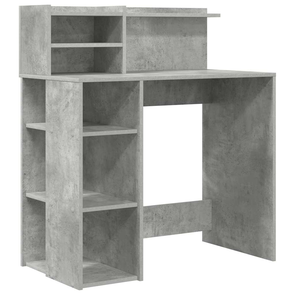 Scrivania Grigio cemento 90 x 48 x 101,5 cm Legno multistrato | homemem39