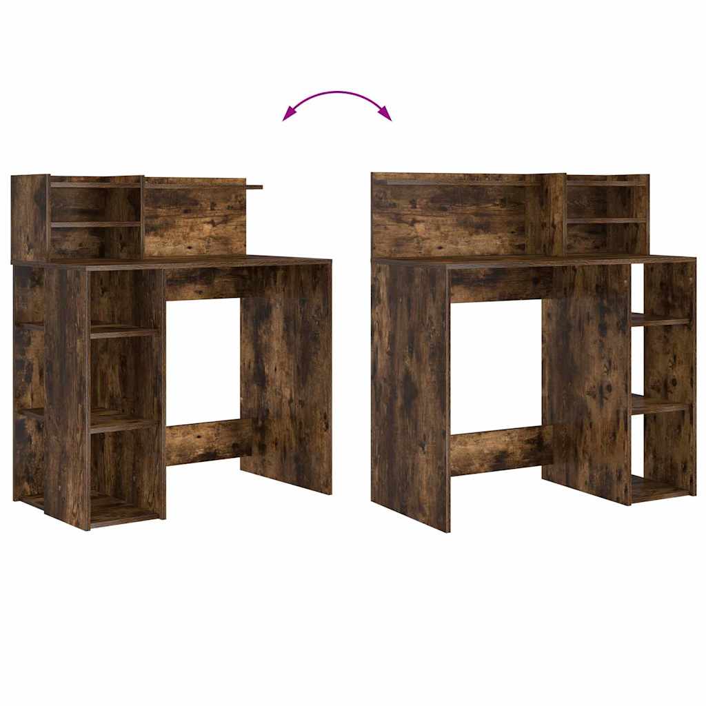 Scrivania Rovere fumé 90 x 48 x 101,5 cm Legno multistrato | homemem39