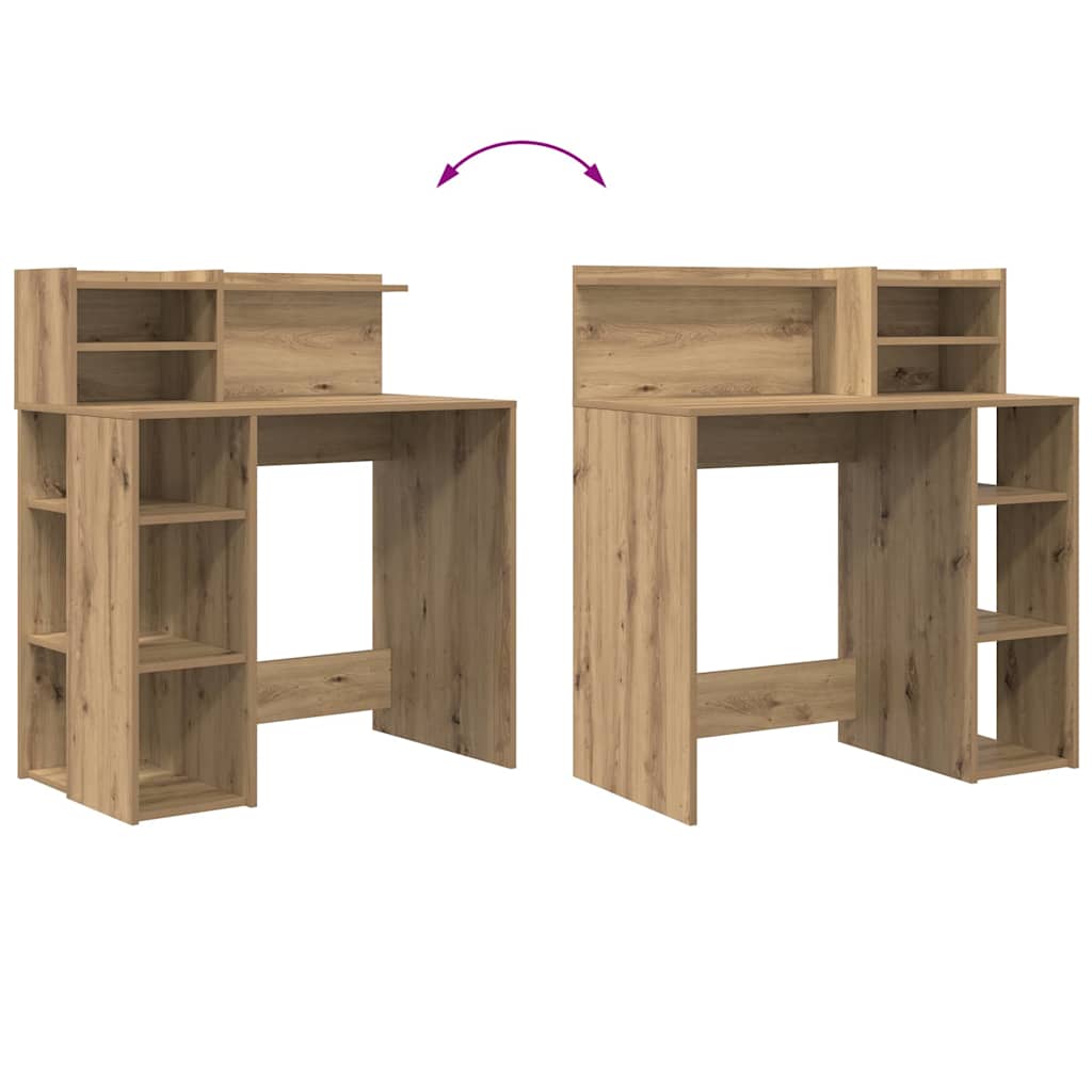 Scrivania con lo scaffale Rovere artigianale 90 x 48 x 101,5 cm
