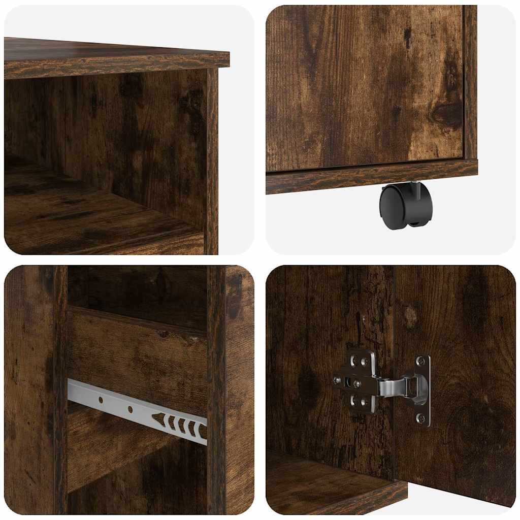 Scrivania con Ruote con cassetto Rovere fumé 91 x 50 x 77 cm | homemem39