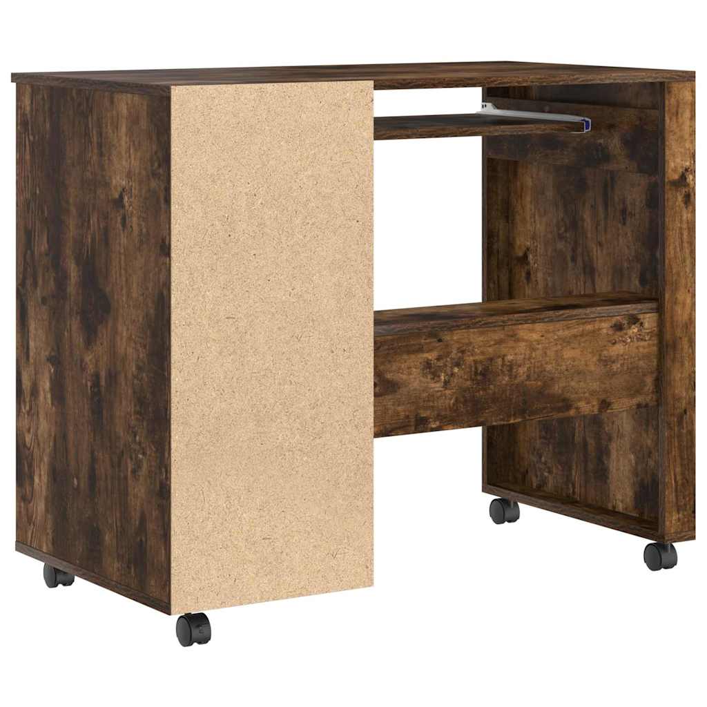 Scrivania con Ruote con cassetto Rovere fumé 91 x 50 x 77 cm | homemem39