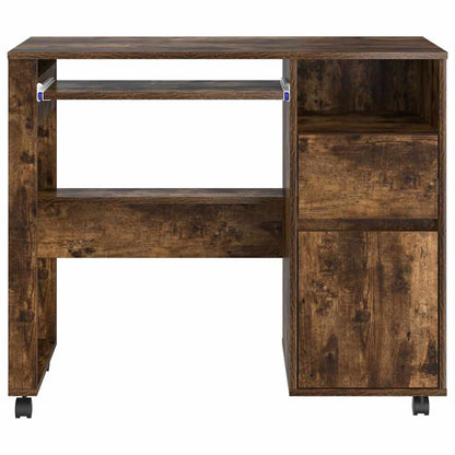Scrivania con Ruote con cassetto Rovere fumé 91 x 50 x 77 cm | homemem39