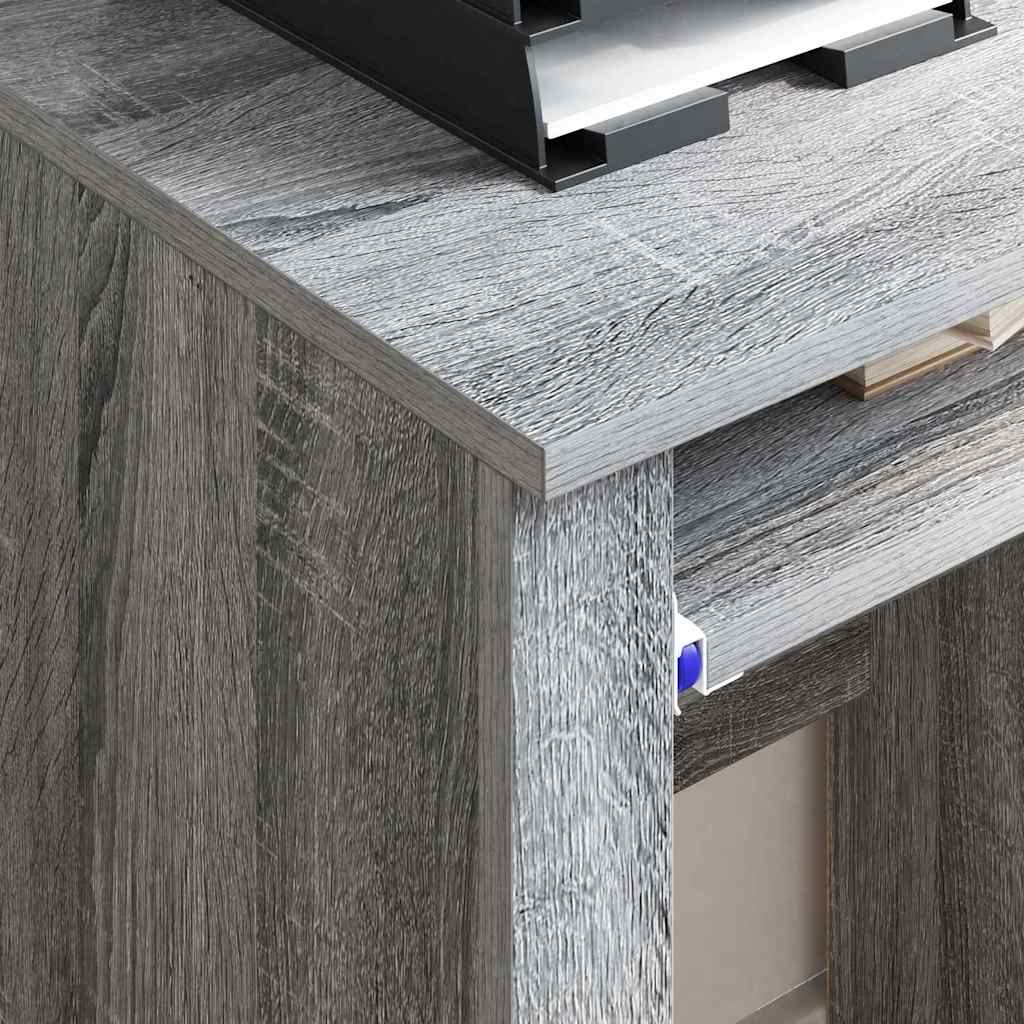 Scrivania con Ruote con cassetto Grigio Sonoma 91 x 50 x 77 cm | homemem39