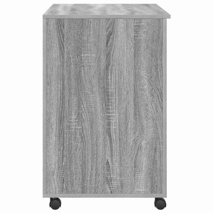 Scrivania con Ruote con cassetto Grigio Sonoma 91 x 50 x 77 cm | homemem39