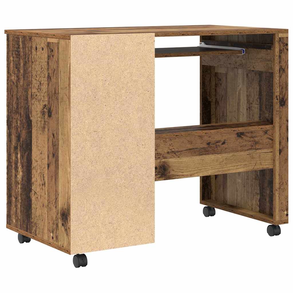 Scrivania con Ruote con cassetto Legno vecchio 91 x 50 x 77 cm | homemem39