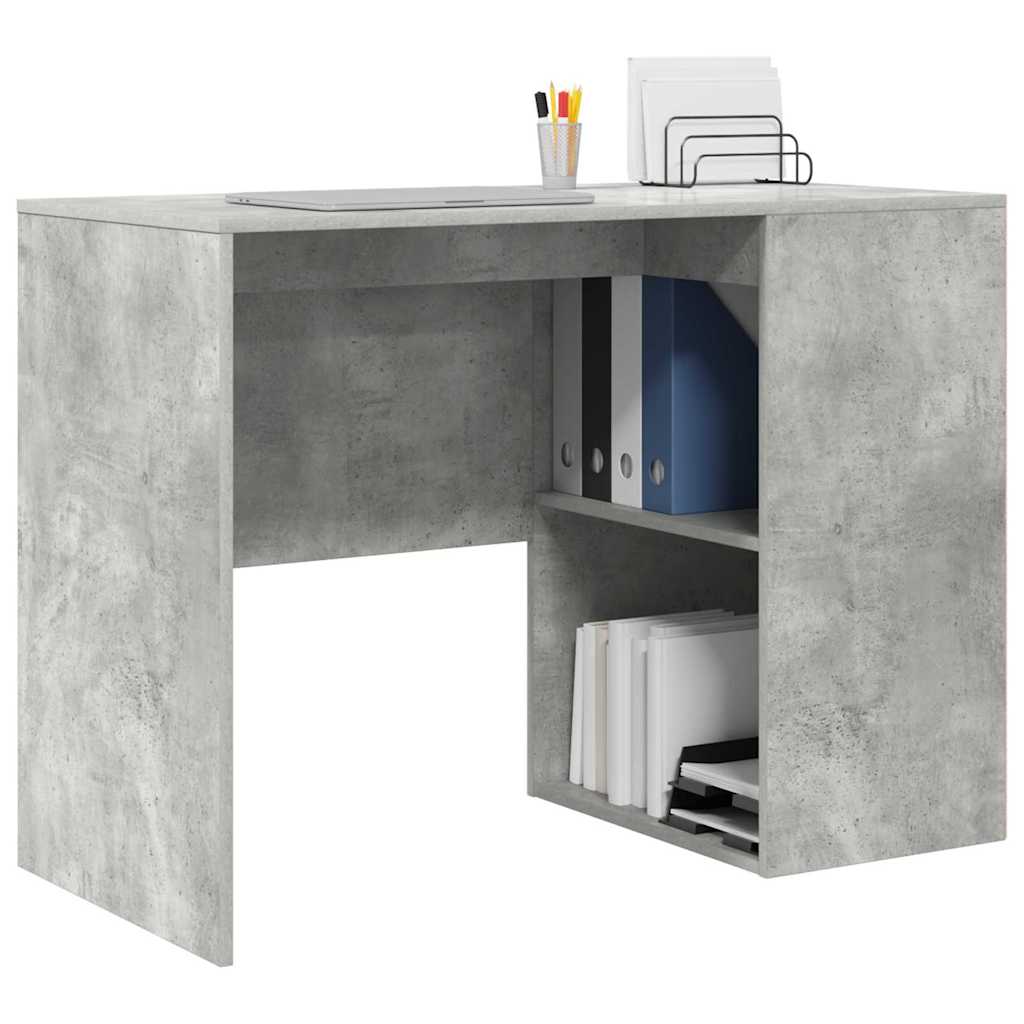 Scrivania Grigio cemento 102 x 50 x 75 cm Legno multistrato | homemem39