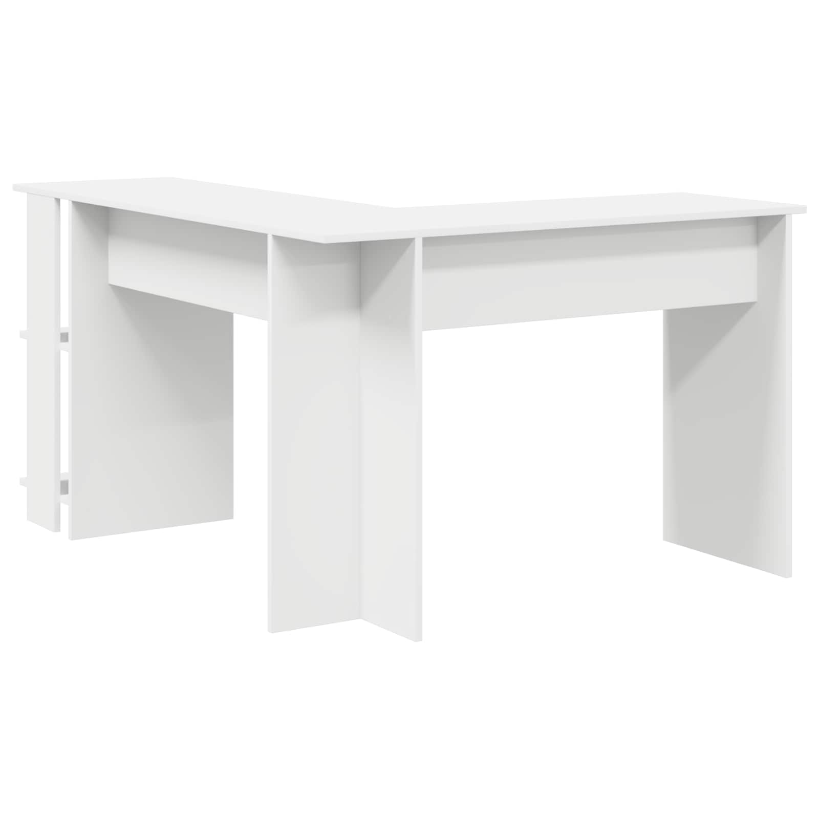Scrivania ad angolo con lo scaffale Bianco 140 x 113,5 x 75 cm | homemem39