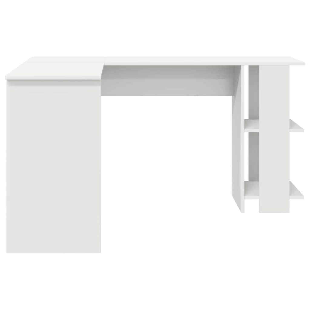 Scrivania Angolare con Storage Bianco 140 x 113.5 x 75 cm