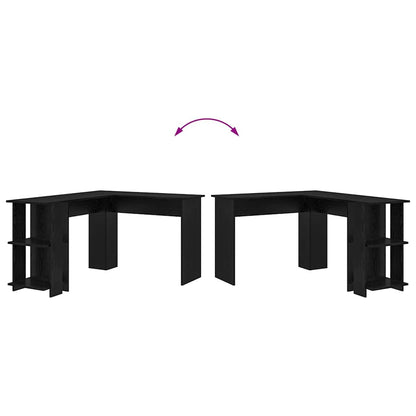 Scrivania ad angolo Rovere Nero 140 x 113,5 x 75 cm | homemem39