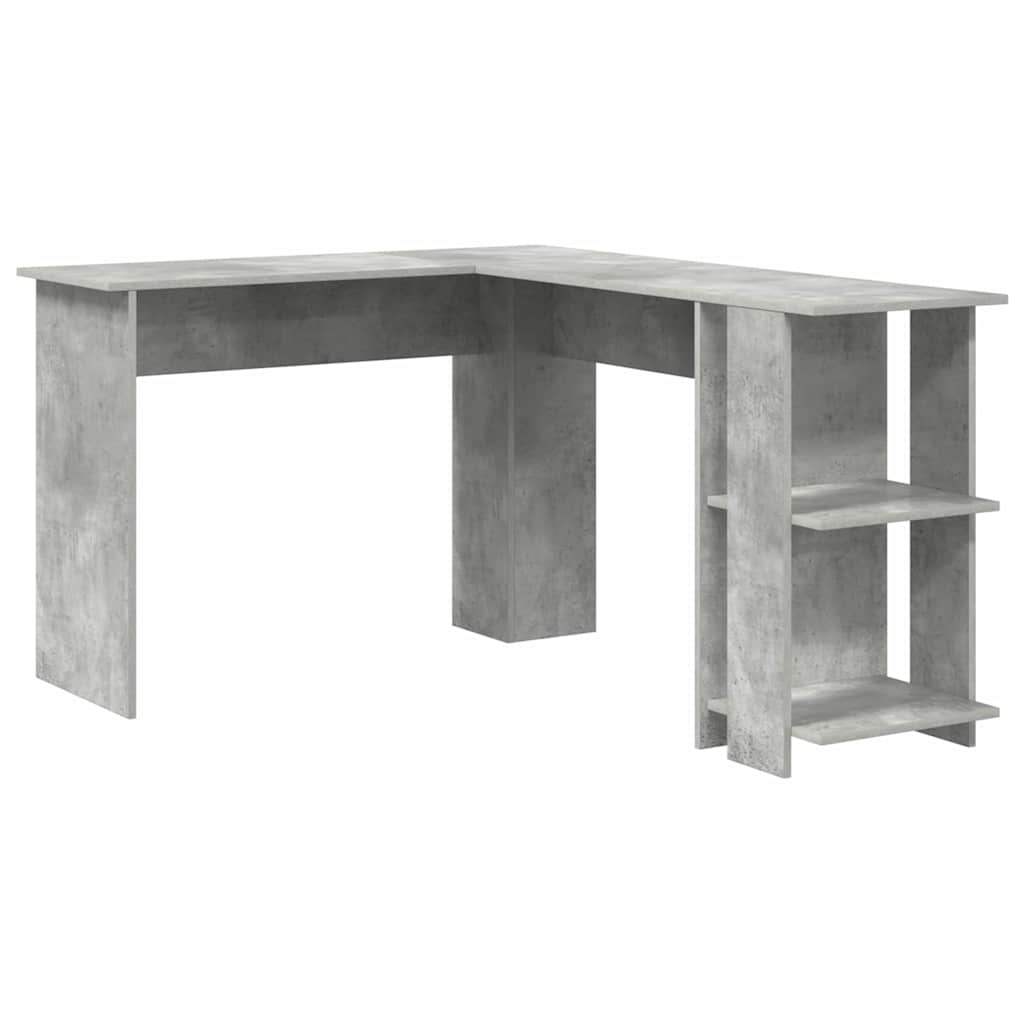 Scrivania ad angolo Grigio cemento 140 x 113,5 x 75 cm | homemem39