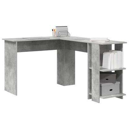 Scrivania ad angolo Grigio cemento 140 x 113,5 x 75 cm | homemem39