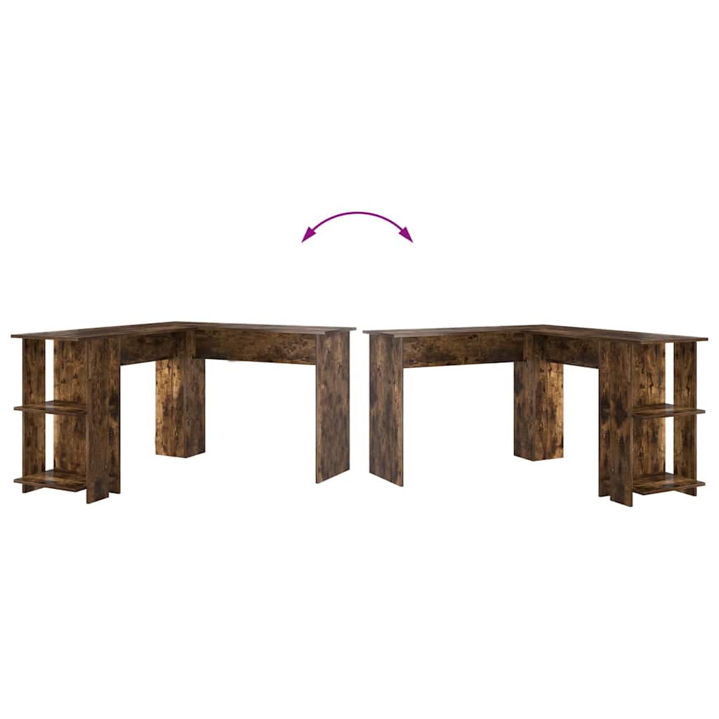Scrivania ad angolo Rovere fumé 140 x 113,5 x 75 cm | homemem39