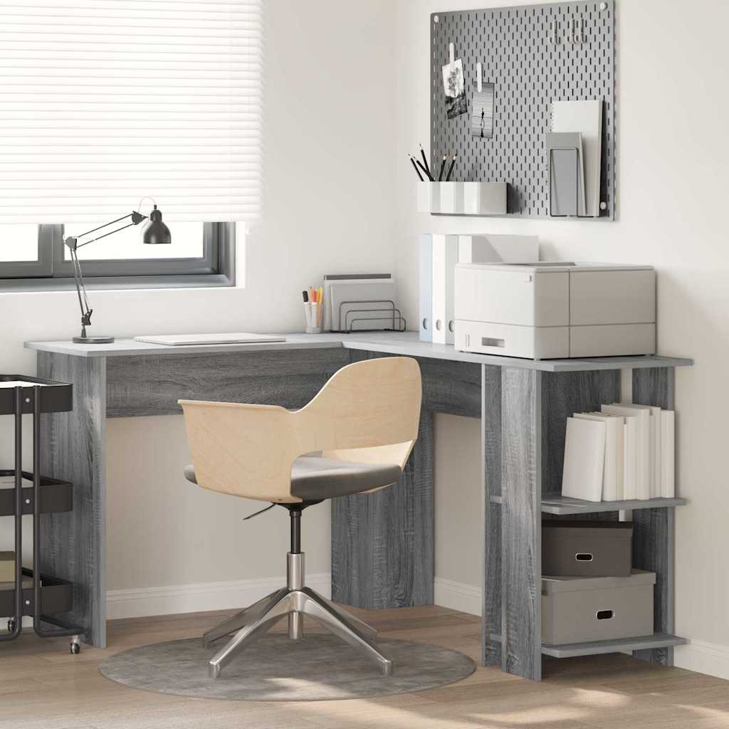 Scrivania ad angolo Grigio Sonoma 140 x 113,5 x 75 cm | homemem39