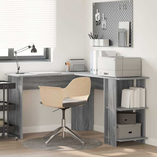Scrivania ad angolo Grigio Sonoma 140 x 113,5 x 75 cm | homemem39