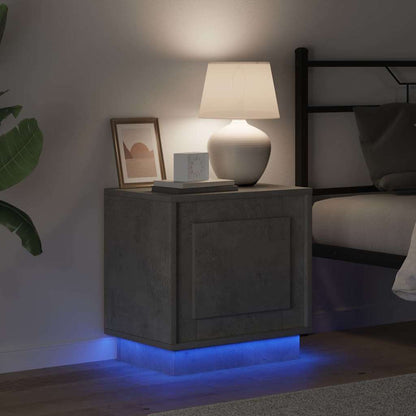 Armadio da Notte con Grigio cemento 44 x 34.5 x 45 cm