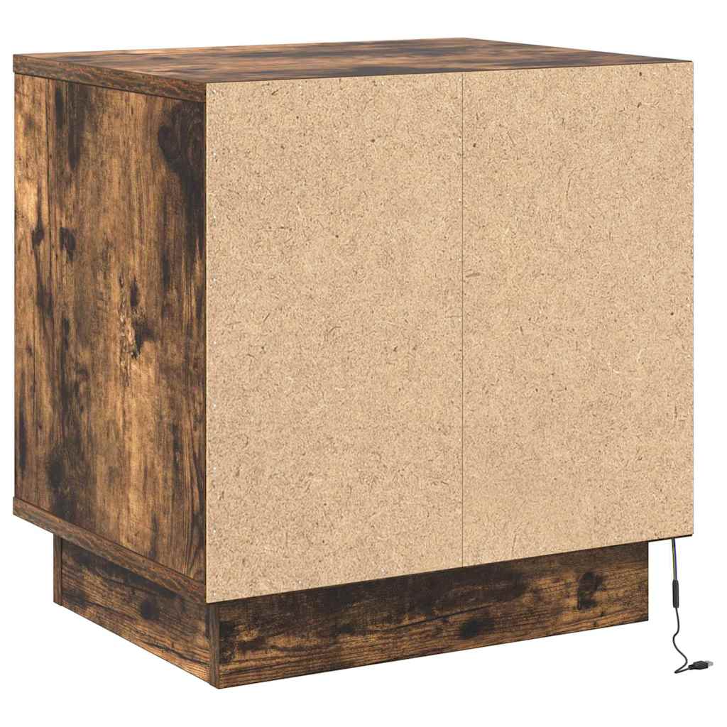 Armadio da Notte con Rovere fumé 44 x 34.5 x 45 cm