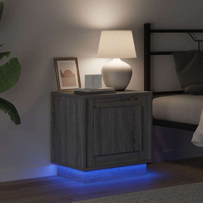 Armadio da Notte con Grigio 44 x 34.5 x 45 cm Legno multistrato