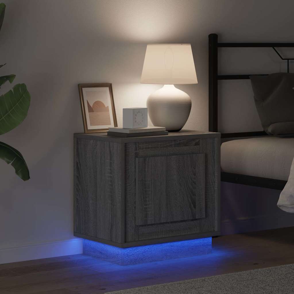 Armadio da Notte con 2 pcs Grigio 44 x 34.5 x 45 cm