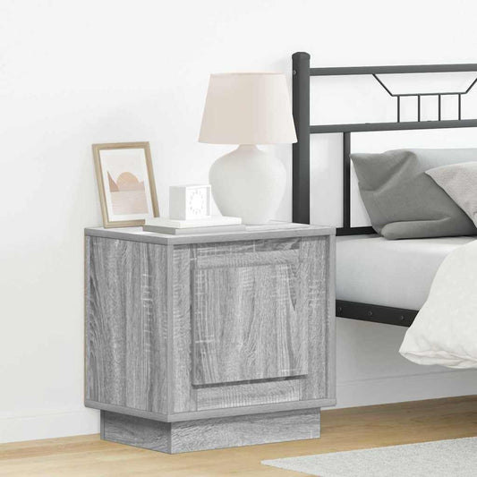 Armadio da Notte con 2 pcs Grigio 44 x 34.5 x 45 cm