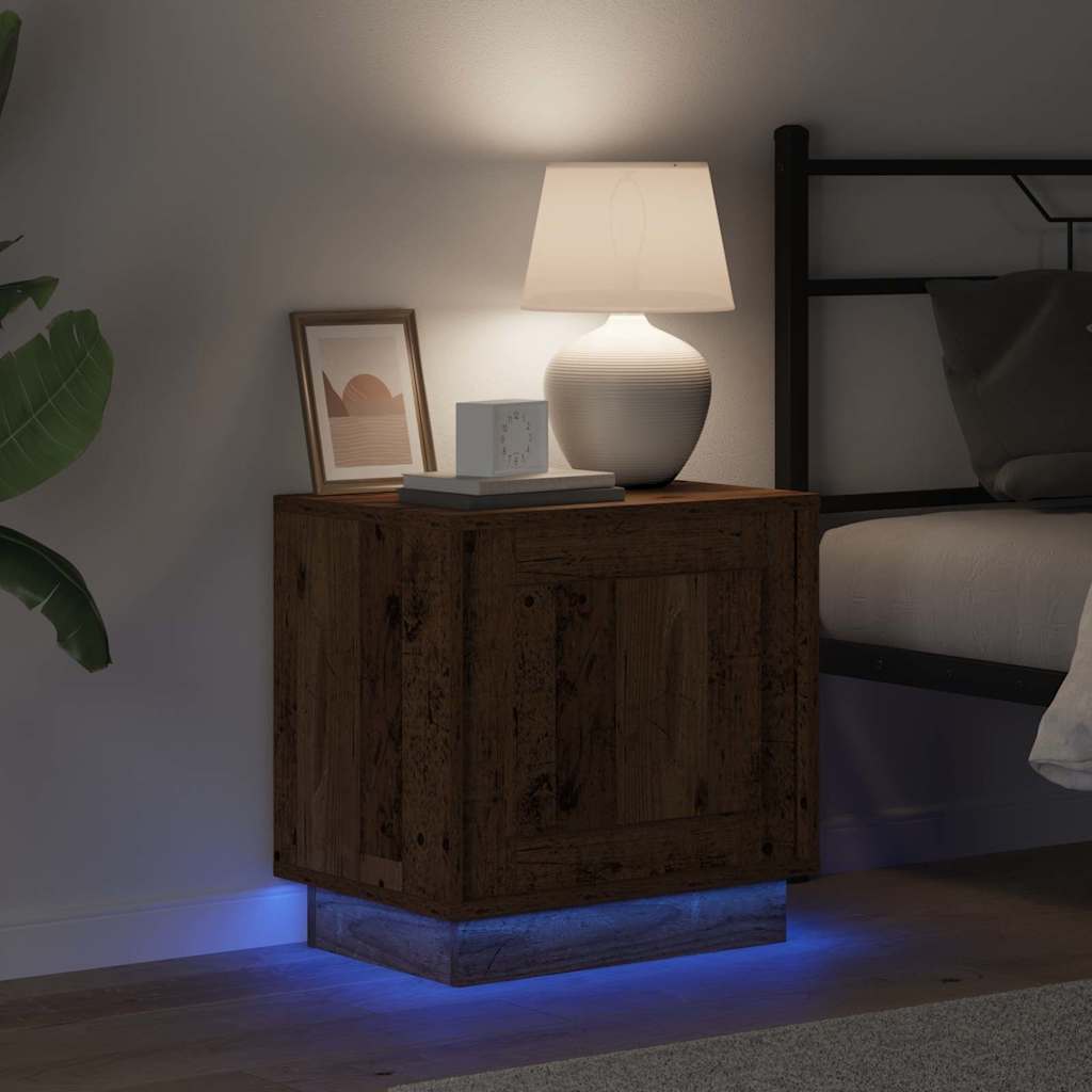 Armadio da Notte con 2 pcs Legno vecchio 44 x 34.5 x 45 cm