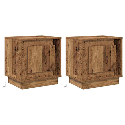 Armadio da Notte con 2 pcs Legno vecchio 44 x 34.5 x 45 cm