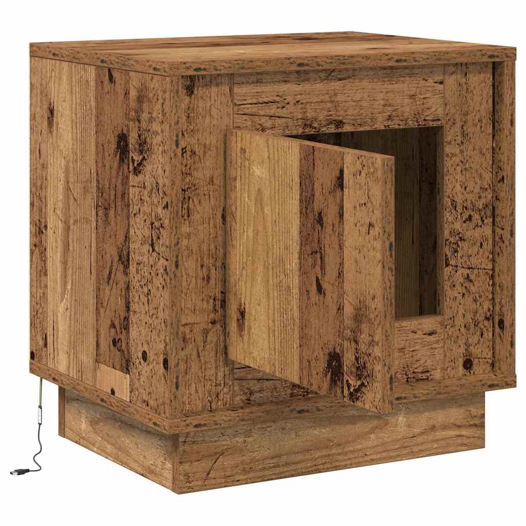Armadio da Notte con 2 pcs Legno vecchio 44 x 34.5 x 45 cm